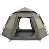 Tienda de campaña automática personalizada para picnic al aire libre y camping, de apertura rápida, plegable, portátil, a prueba de lluvia, tienda de campaña hexagonal engrosada