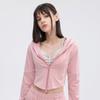2026 Novo Estilo Top de Yoga com Capuz, Roupa Esportiva Curta para Corrida, Roupa Fitness, Jaqueta Feminina de Manga Longa