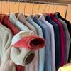 O Mesmo Estilo! 199! Jaqueta de Lã Grossa Quente Slim-Fit com Gola Alta Dupla Face para Mulheres - Outono e Inverno