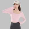 Ropa de Yoga para Mujer Manga Larga con Almohadilla en el Pecho Ropa Deportiva de Entrenamiento al Por Mayor Yoga Running Ropa de Fitness Nuevo Top de Secado Rápido