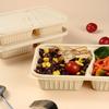 Caja de Empaque de Almidón de Maíz Rectangular Engrosada Desechable Biodegradable con Múltiples Compartimentos Lonchera de Grado Alimenticio Lonchera Desechable para Comida Rápida