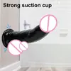 Huevo Negro Grande Pene Gelatina Transparente Cristal JJ Wear Palo Masturbación Femenina Adulto