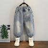 Jeans Infantil Masculino 2026 Novo Estilo Calças Infantis Outono Primavera Estilo Bebê Outono Fresco Menino Pequeno Calças Compridas