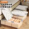 Caja de Almacenamiento Debajo de la Cama Plástico Plano Ropa Colchas Organizador Debajo de la Cama Caja de Almacenamiento Sofá Caja de Almacenamiento Transparente