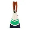 Fábrica de bolsos personalizados, bolso tejido verde para mujer, bolso de hombro mini de cuero de alta gama para verano con bolso de mano a juego