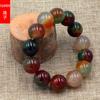 Pulsera de Ágata Pavo Real Pulsera de Cuentas de Buda Patrón de Dragón Joyería para Hombres y Mujeres Regalo Artesanal para Pareja Pulsera con Patrón de Dragón al por Mayor