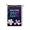 2027 Nuevas Banderas de Jardín de Año Nuevo Transfronterizas de Amazon Decoraciones para Fiestas para Ambiente de Patio Exterior