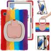 Para Samsung Tab A8 10.5 funda protectora plana de silicona X200/X205 funda protectora giratoria de mano a prueba de tres