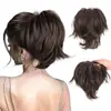 Perucas para Comércio Exterior Transfronteiriço, Estilo Europeu e Americano, Rabo de Cavalo com Presilha, Aumenta o Volume do Cabelo, Cacheado para Dentro, Tranças Naturais Levemente Enroladas, Estilo de Comércio Exterior em Estoque