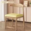 Cadeira de jantar nórdica, cadeira de chifre de ferro forjado, cadeira minimalista moderna para restaurante, cadeira para escrivaninha de estudo em casa, banquinho para quarto com encosto