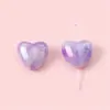 Acrílico UV Duas Cores Coração de Pêssego Manchadinho Contas Artesanais DIY Material para Miçangas Pulseira Caseira Colar Acessórios de Joias