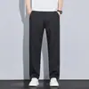 Calça Casual Masculina Nova de Liocel para Primavera e Outono, Calça Masculina Reta Solta com Stretch, Calça Longa de Alta Qualidade para Homens