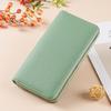 Billetera Transfronteriza para Mujer Textura de Cuero Genuino Larga Billetera de Cuero Suave con Guijarros de Gran Capacidad Billetera de Mujer