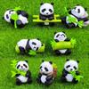 Adornos Lindos de Panda Gigante para Coche Cerámica Paisajismo Carnoso Micro Paisaje Adornos Decoraciones de Escritorio Regalos Souvenirs
