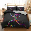 Amazon juego de cama de tres piezas baloncesto fútbol impresión digital 3D ropa de cama comercio exterior transfronterizo venta al por mayor de textiles para el hogar