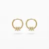 Aretes Circulares Estilo Ins Transfronterizos con Diamantes, Aretes Geométricos Únicos con un Diseño de Nicho, Mayoreo