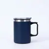Vaso térmico transfronterizo de 14 oz con asa, gran capacidad, apto para uso en coche, termo para café, directo de fábrica, logo personalizado disponible bajo pedido