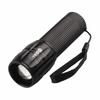 Lanterna de luz forte com zoom foco lanterna de bicicleta LED de três marchas bateria nº 7 tubo retrátil lanterna de exterior