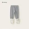 Ropa para Niños Bangxuan 2026 Otoño Pantalones Ajustados para Niñas Estilo Coreano Pantalones Plisados Pantalones Lisos para Niños Leggings para Niñas