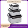 316 aço inoxidável quadrado fresco Box Set caixa quadrada selada com tampa Bevel fresh-keeping lancheira conjunto de três peças