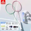 Raqueta de Bádminton Peak Genuina, Doble Raqueta Duradera, Ultraligera, Fibra de Carbono Completa, Juego de Grado Profesional para Adultos y Niños
