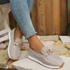Sapatos femininos plus size transfronteiriços da Amazon 2026 outono novos tênis esportivos com corrente de metal, tamanho 43