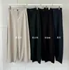 Pantalones de Pierna Ancha Cortados a Tijera con Mezcla de Lana y Acetato, Estilo Retro Holgado, Otoño Invierno, Estilo Perezoso, Casual Adelgazantes