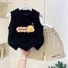 Chaleco Traje de Verano Bebé Niños Nuevo Estilo Verano Sin Mangas Conjunto Casual de Dos Piezas para Niños Pequeños y Medianos