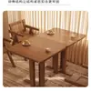 Juego de Mesa y Sillas de Madera Maciza para Balcón, Silla de Ratán, Mesa de Café de Ocio, Mesa Cuadrada, Juego de Tres Piezas, Mesa y Sillas Sencillas Nórdicas para Jardín