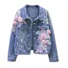 Fábrica de Origem ODM de Lote Pequeno Jaqueta Jeans Feminina Jaqueta Jeans Feminina Fábrica Personalizada Personalização