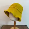 Chapéu de Crochê com Babados e Aba Larga para Cobrir o Rosto, Faz o Rosto Parecer Menor, Versátil para Outono e Inverno, Chapéu de Lã Vintage para Mulheres