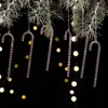 Decorações de Natal transfronteiriças pingentes de bengala doce acrílico transparente pingentes de bengala doce de gelo coloridos pingentes de árvore de bengala doce