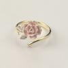Delicado Anillo Abierto de Camelia con Gota de Aceite Blanco Nicho Versátil Ajustable Anillo para Dedo Anillo para Dedo de Comida Nuevo Anillo de Mujer Anillo