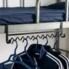 Estante colgante para mesita de noche de dormitorio sin perforaciones Gancho de metal para ropa Estante de almacenamiento multifuncional ondulado para mesita de noche de dormitorio estudiantil
