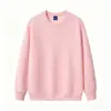 Moletom de Algodão Pesado com Gola Redonda para Homens, 320g, Novo Estilo Primavera/Outono, Casual, Moderno, Caimento Solto, Versátil, Colorido Sólido da Moda