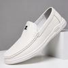 Zapatos de Cuero Huecos para Hombre 2026 Moda de Verano Sandalias Casuales Slip-On Transpirables Perforados Zapatos de Conducir para Papá Zapatos de Hombre Venta al por Mayor