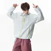 Glacier Summer Pf Roupa de Proteção Solar 50U Proteção UV Jaqueta com Protetor Solar Azul para Homem Mulher Estilo Casal Azul