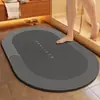 Alfombrilla de Piso de Tierra de Diatomeas de Color Sólido Minimalista para Baño y Tocador, Absorbente de Agua, Resistente a la Suciedad, Antideslizante, Felpudo Anticaídas