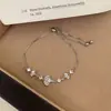 Coleção de pulseiras: borboleta, coração, trevo de quatro folhas, corrente fina simples, versátil para o dia a dia, estilo nicho de alta qualidade, acessórios de menina