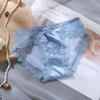 Estilo Francês~ Calcinhas de Renda, Femininas de Cintura Baixa para Mulheres, Malha de Seda Gelada Transparente Confortáveis com Forro de Algodão Puro