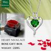 Collar explosivo transfronterizo de alta calidad en forma de corazón de Amazon para hombres y mujeres, con colgante de amor y cadena de clavícula con doce piedras de nacimiento.