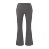 Pantalones de campana cortos para mujer para figuras petite, adecuados para uso exterior, estilo fino de verano, control de abdomen y levantamiento de glúteos, pantalones acampanados de yoga blancos