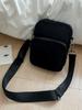 Bolso de Hombro Negro Casual Simple Tela Oxford Correa de Hombro Ancha Gran Capacidad Bolso Cruzado Mujer Viajera Teléfono Móvil Cartera de Mujer