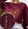 Moletom Transfronteiriço Tamanho Europeu Transfronteiriço Gola Redonda Com Pelúcia Interna Galáxia Monte Fuji Casual Masculino Solto Estampado Tamanho Europeu