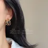 Brincos Circulares Retrô para Mulheres, Brincos de Ouro de Três Espirais, Brincos Lisos Doce e Cool de Alta Qualidade para Mulheres, Versátil para Uso Diário