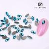 Lago Azul Nail Art Em Forma De Diamante Lágrimas De Sereia Azul Gelo Plano Em Forma De Diamante Fundo Dourado Nail Art Enfeites De Diamante