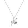 Collar de plata de ley 925 con lazo microincrustado Starlight para mujer, lujo de alta gama, colgante de moissanita de 1 quilate, una generación de cabello