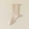 Calcetines Blancos Finos de Verano para Mujer para Combinar con Tenis, Algodón Puro, de Longitud Media, Sin Costuras, Estilo Primavera
