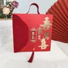 Caja de Regalo de Dulces para Boda Estilo Chino 2025 para Banquete de Compromiso, Regalo de Agradecimiento para la Novia, Caja de Regalo Empresarial con Logo Personalizado
