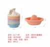Vasos Apilables de Colores Transfronterizos para Niños, Reconocimiento de Colores, Barco Apilable, Juguete Educativo Acuático para Bebés, para Usar Manos y Mente